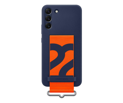 Etui do telefonów SAMSUNG Etui Silicone Cover z paskiem do Samsung S22+ Navy